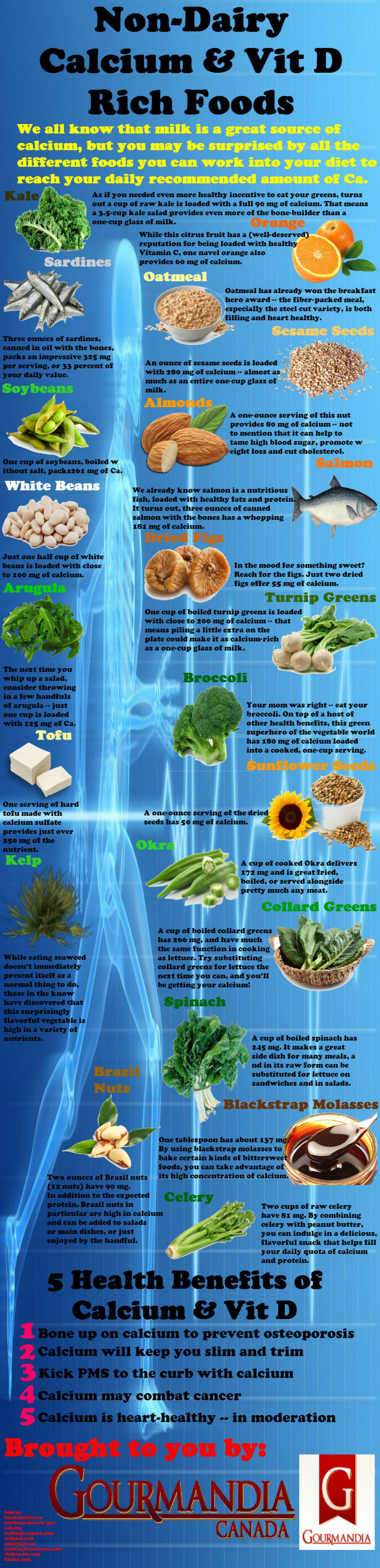non-dairy vitamin rich foods