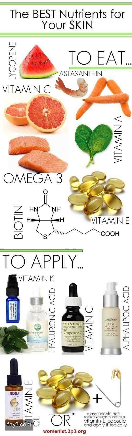 best nutrients for your skin
