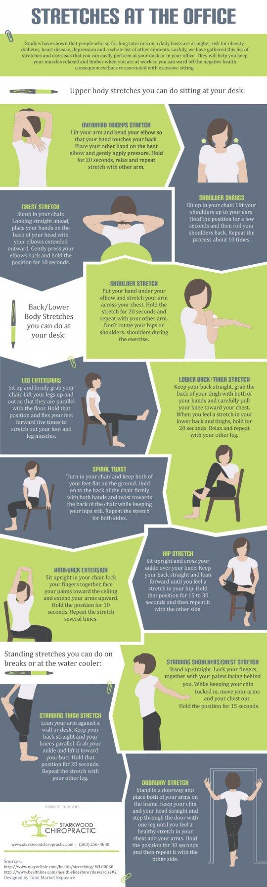 stretches at the office